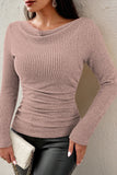 LC25133139-P1010-S, LC25133139-P1010-M, LC25133139-P1010-L, LC25133139-P1010-XL, Light Pink Long Sleeve Top