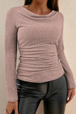 LC25133139-P1010-S, LC25133139-P1010-M, LC25133139-P1010-L, LC25133139-P1010-XL, Light Pink Long Sleeve Top