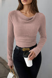 LC25133139-P1010-S, LC25133139-P1010-M, LC25133139-P1010-L, LC25133139-P1010-XL, Light Pink Long Sleeve Top