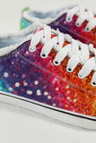 Womens Shoe Sneaker Rainbow Print Gay Pride Low Top Lace Up Canvas Shoes