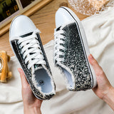 Womens Canvas Sneakers Ombre Low Cut Tennis Fashion Slip on Shoes