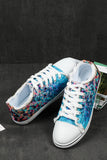Women's Canvas Shoes Floral Print Fashion Sneakers Low Top Casual Shoes