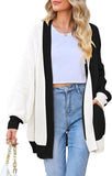 Pink Queen 2025 Fall Long Cardigans for Women Batwing Sleeve Open Front Ribbed Knit Oversized Cardigan Sweaters with Pockets