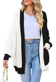 Pink Queen 2025 Fall Long Cardigans for Women Batwing Sleeve Open Front Ribbed Knit Oversized Cardigan Sweaters with Pockets
