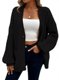 Pink Queen Women's 2026 Oversized Cardigan Sweater Long Sleeve Cable Knit Fashion Outerwear Coat