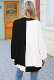 Pink Queen 2025 Fall Long Cardigans for Women Batwing Sleeve Open Front Ribbed Knit Oversized Cardigan Sweaters with Pockets