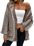 Pink Queen Women's 2026 Oversized Cardigan Sweater Long Sleeve Cable Knit Fashion Outerwear Coat