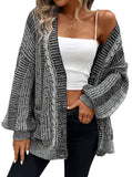 Pink Queen Women's 2026 Oversized Cardigan Sweater Long Sleeve Cable Knit Fashion Outerwear Coat