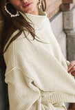 Pink Queen Women's 2 Piece Sweater Set Outfits Long Sleeve Oversized Top Bodycon Maxi Long Skirt Knit Dresses