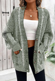 Pink Queen Women's 2026 Oversized Cardigan Sweater Long Sleeve Cable Knit Fashion Outerwear Coat