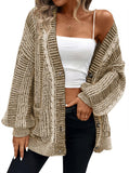 Pink Queen Women's 2026 Oversized Cardigan Sweater Long Sleeve Cable Knit Fashion Outerwear Coat