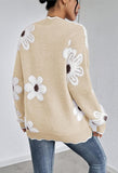 Pink Queen Women's Oversized V Neck Fuzzy Sweaters 2026 Casual Loose Long Sleeve Chunky Knit Pullover Jumper Tops
