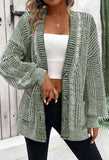 Pink Queen Women's 2026 Oversized Cardigan Sweater Long Sleeve Cable Knit Fashion Outerwear Coat