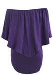 Robe Mini Poncho Noire Superposée à Plusieurs Pansements