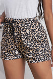 Print Drawstring Casual Shorts with Pocket