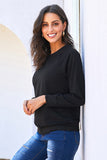 Women's Casual Crew Neck Christmas Pullover Cotton Blend Sweatshirt