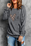 Women's Casual Crew Neck Christmas Pullover Cotton Blend Sweatshirt