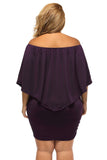 Robe Mini Poncho Noire Superposée à Plusieurs Pansements