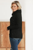 Women's Buttoned Wrap Sweater Turtleneck Sweater Jumper