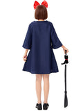 Womens Cartoon Kiki's Delivery Service Halloween Costume Navy Blue