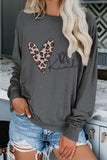 Women's Casual Crew Neck Christmas Pullover Cotton Blend Sweatshirt