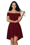 Womens Off the Shoulder Skater Dress