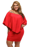 Women's Sexy Off Shoulder Ruffles Layered Dress Poncho Mini Dress