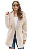 LC85279-17-S, LC85279-17-M, LC85279-17-L, LC85279-17-XL, LC85279-17-2XL, Brown Women's Autumn Winter Faux Shearling Pullover Jacket Coat