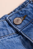 Sky Blue Womens Jean Shorts High Rise Distressed Denim Shorts LC786260-4