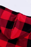 Red Pajamas Set Long Sleeve Sleepwear for Women Red Plaid Lounge Sets LC62588-3