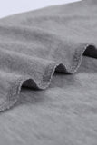 Gray V Neck Eyelash Lace Knit Tank for Women LC253399-11