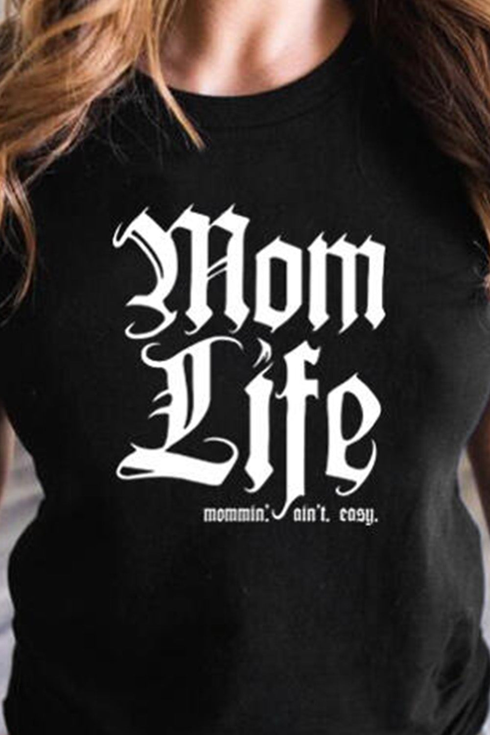 Black Women Funny Graphic T Shirt Mom Life Shirt Casual Tops LC2523525-2
