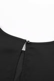 Black White Sundress Pocket Tiered Ruffled Mini Dress for Women LC223765-2