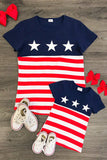 Red Kid's Independence Day July 4th Tee Family Matching Tops TZ25359-3