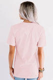 Pink MAMA NEEDS SOME WINE Blush/Gray Tee LC2523760-10