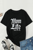 T-shirt graphique drôle pour femmes Mom Life Shirt Tops décontractés