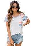 White Fourth of July Shirts for Women Stars and Stripes Tee LC2526271-1