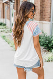 White Fourth of July Shirts for Women Stars and Stripes Tee LC2526271-1