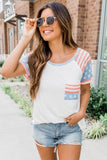 White Fourth of July Shirts for Women Stars and Stripes Tee LC2526271-1