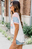 White Fourth of July Shirts for Women Stars and Stripes Tee LC2526271-1