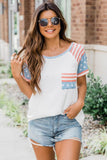 White Fourth of July Shirts for Women Stars and Stripes Tee LC2526271-1