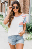 White Fourth of July Shirts for Women Stars and Stripes Tee LC2526271-1