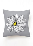 Gray Daisy Pillow Square Pillowcase LC06184-11