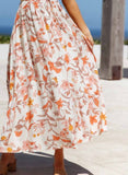 White Women's Dresses Floral Maxi Dress LC615084-1