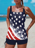 Tankini Flag Star avec short pour femme