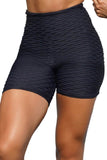 Black High Waisted Yoga Fitness Shorts for Women LC263790-2