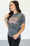 Green MAMA Graphic Camo Mothers Day Shirts Women Summer Graphic Tees LC2526002-9