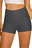 Gray High Waisted Yoga Fitness Shorts for Women LC263790-11