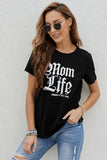 Black Women Funny Graphic T Shirt Mom Life Shirt Casual Tops LC2523525-2