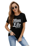 Black Women Funny Graphic T Shirt Mom Life Shirt Casual Tops LC2523525-2